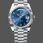 Men's Rolex Day-Date-228239, 40mm, Blue Roman Dial, Fluted Bezel, Men’s Blue