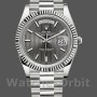 Men's Rolex Day-Date-228239, 40mm, Dark Rhodium Grey Dial, Fluted Bezel, Men’s Grey