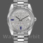 Men's Rolex Day‑Date-228239, 40mm, Diamond Paved Dial, Fluted Bezel, Men’s Diamond Paved