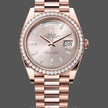 Men's Rolex Day-Date-228345RBR 0007, 40mm, Sundust Diamond Dial, Diamond Bezel, Men’s Sundust