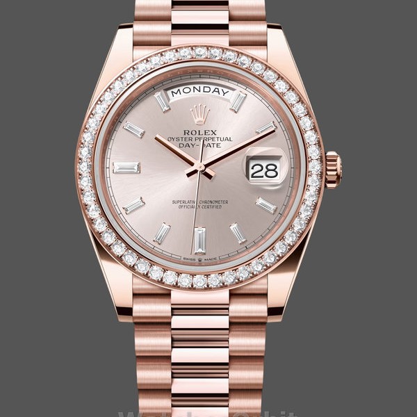 Mens Rolex Day-Date-228345RBR 0007, 40mm, Sundust Diamond Dial, Diamond Bezel, Men’s Sundust Replica Watch Image
