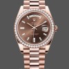 Mens Rolex Day‑Date-228345RBR, 40mm, Chocolate Brown, Diamond Dial, Diamond Bezel, Men’s Chocolate Brown Replica Watch Image