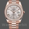Mens Rolex Day‑Date-228345RBR, 40mm, Sundust Roman Dial, Diamond Bezel, Men’s Sundust Replica Watch Image