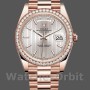 Men's Rolex Day-Date-228345RBR, 40mm, Sundust Stripe Motif Dial, Diamond Bezel, Men’s Sundust