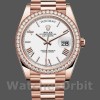 Mens Rolex Day-Date-228345RBR, 40mm, White Roman Dial, Diamond Bezel, Men’s White Replica Watch Image