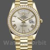 Mens Rolex Day‑Date-228348RBR, 40mm, Silver Roman Dial, Diamond Bezel, Men’s Silver Replica Watch Image