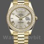 Men's Rolex Day‑Date-228348RBR, 40mm, Silver Roman Dial, Diamond Bezel, Men’s Silver