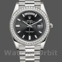 Men's Rolex Day‑Date-228349RBR, 40mm, Black Dial, Diamond Bezel, Men’s Black