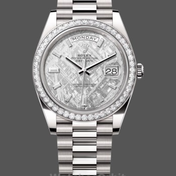 Men's Rolex Day-Date-228349RBR, 40mm, Meteorite Dial, Diamond Bezel, Men’s Meteorite