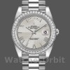 Mens Rolex Day-Date-228349RBR, 40mm, Silver Roman Dial, Diamond Bezel, Men’s Silver Replica Watch Image