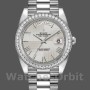 Men's Rolex Day-Date-228349RBR, 40mm, Silver Roman Dial, Diamond Bezel, Men’s Silver