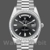 Mens Rolex Day‑Date-228396TBR, 40mm, Black Dial, Diamond Bezel, Men’s Black Replica Watch Image