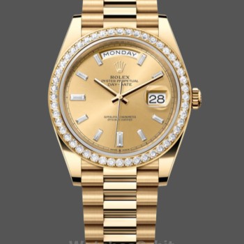 Men's Rolex Day-Date-228398TBR, 40mm, Champagne Diamond Dial, Diamond Bezel, Men’s Champagne