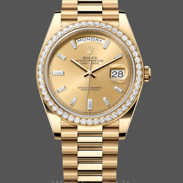 Mens Rolex Day-Date-228398TBR, 40mm, Champagne Diamond Dial, Diamond Bezel, Men’s Champagne Replica Watch Image