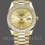 Men's Rolex Day-Date-228398TBR, 40mm, Champagne Index Dial, Diamond Bezel, Men’s Champagne
