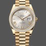 Men's Rolex Day-Date-228398TBR, 40mm, Silver Roman Numeral Dial, Diamond Bezel, Men’s Silver
