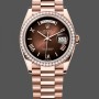 Unisex's Rolex Day Date 36-128236 0009, Fluted Bezel, Platinum Bracelet, Ice Blue
