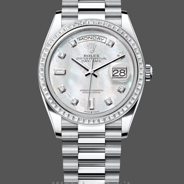 Mens Rolex Sky‑Dweller 42-336934 0002, White Gold, Fluted Bezel, Men’s Green Dial Replica Watch Image