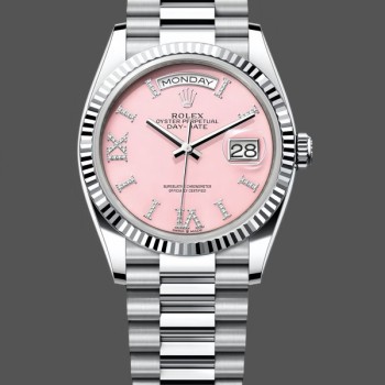 Unisex's Rolex Day Date 36-M128236 0020, White Gold, Blue Ombre Dial, Blue Ombre Dial