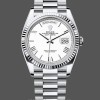 Womens Rolex Datejust 31-278274 0010, White Roman Dial, Fluted Bezel, Jubilee, Ladies White Replica Watch Image