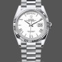 Women's Rolex Datejust 31-278274 0010, White Roman Dial, Fluted Bezel, Jubilee, Ladies White