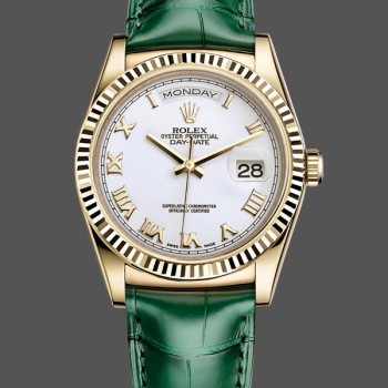 Unisex's Rolex Day Date 36-m128236 0017, Platinum, White Dial, President Bracelet, White