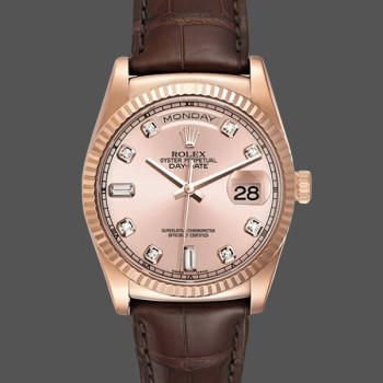 Men's Rolex Day Date 36-m128236 0006, Pink Roman, Pink