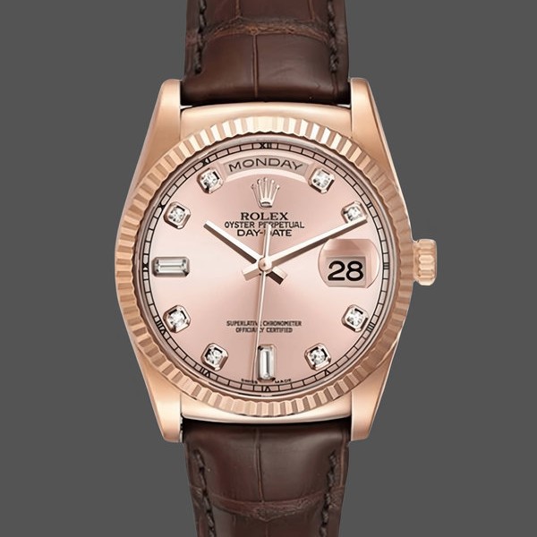 Mens Rolex Day Date 36-m128236 0006, Pink Roman, Pink Replica Watch Image