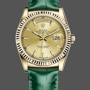 Unisex's Rolex Day Date 36-m128399TBR 0019, White Gold, Diamond Bezel, White Dial, White