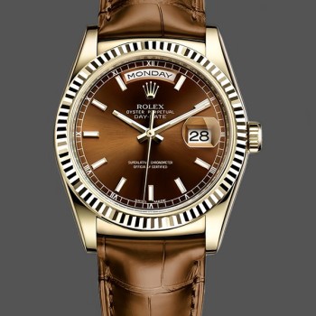 Unisex's Rolex Day Date 36-128396TBR 0004, Platinum, Diamonds Bezel, Silver
