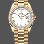 Unisex's Rolex Day Date 36-m128239 0059, White Gold, White Dial, Fluted Bezel, President, White