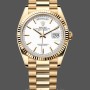 Unisex's Rolex Day-Date 36mm Unisex-128238 0081-Fluted Bezel-White Index Dial White