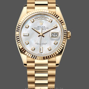 Unisex's Rolex Day Date 36-M128236 0020, White Gold, Blue Ombre Dial, Blue Ombre Dial