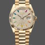 Unisex's Rolex Day Date 36-m128396TBR 0005, Platinum, Mother‑of‑Pearl Dial, Diamond Bezel, President, MOP Dial