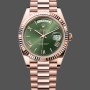 Men's Rolex Day Date 40-m228235 0025, 40mm, 18K Everose Gold, Olive Green Dial Green