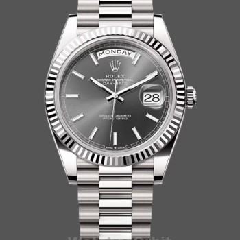 Men's Rolex Day‑Date 40-M228239 0060, 18K White Gold, Slate Dial, Men’s Grey Dial