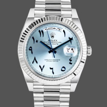 Men's Rolex Day-Date 40mm Platinum Ice Blue Dial Men's  - 228236 Ice Blue Dial