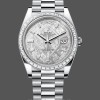 Mens Rolex Day‑Date 40-M228396TBR 0027, Platinum, Meteorite Diamond Dial, Men’s Grey Dial Replica Watch Image