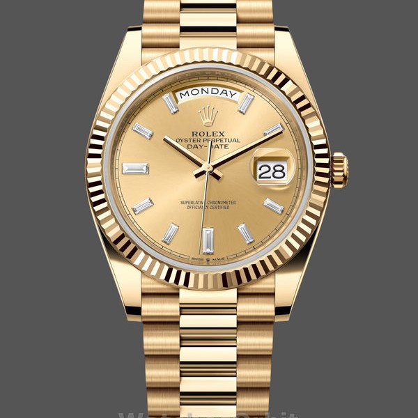 Mens Rolex Day‑Date 40-m228238 0005, Yellow Gold, Champagne Dial, Champagne Dial Replica Watch Image
