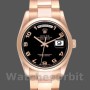 Unisex's Rolex President Day-Date 36mm Unisex-118205-Rose Gold-Black Dial Black
