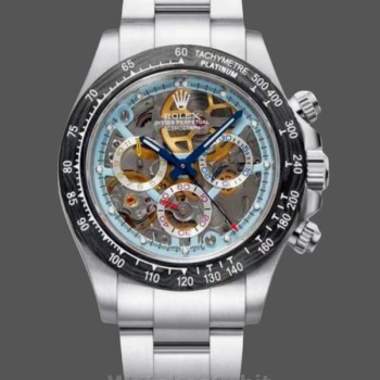 Men's Daytona Artisans De Geneve 116500LN Skeleton Dial with Carbon Fiber Bezel Skeleton Dial