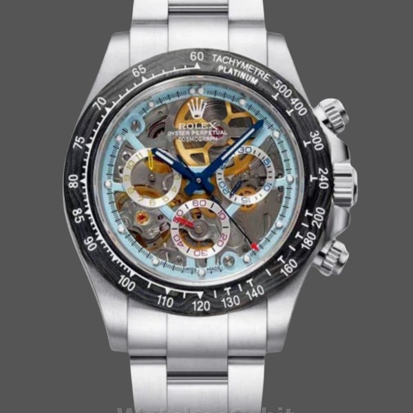 Mens Daytona Artisans De Geneve 116500LN Skeleton Dial with Carbon Fiber Bezel Skeleton Dial Replica Watch Image