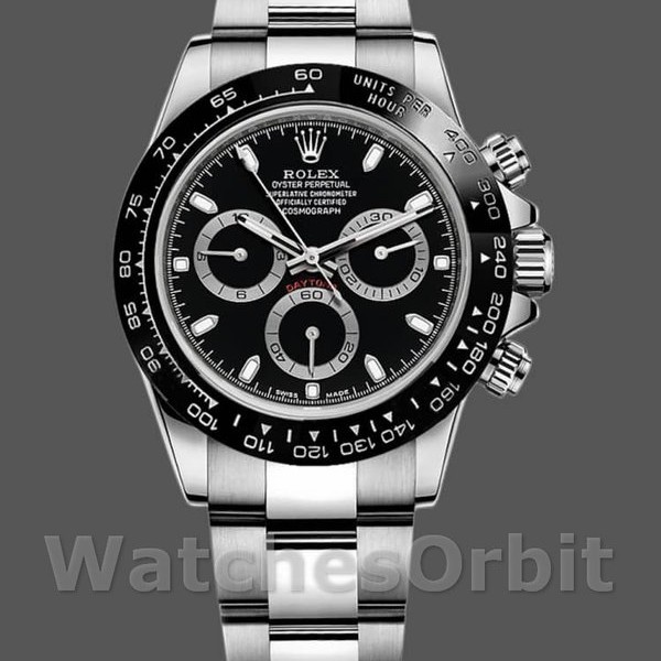 Mens Rolex Cosmograph Daytona 40mm Mens-116500LN-Ceramic Bezel-Black Dial Black Replica Image