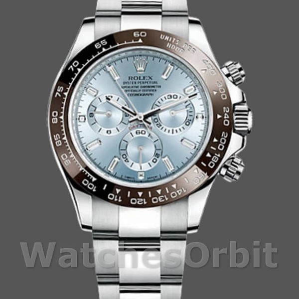 Mens Rolex Cosmograph Daytona-116506, 40mm, Platinum, Ice Blue Dial, Men’s Ice Blue Replica Watch Image