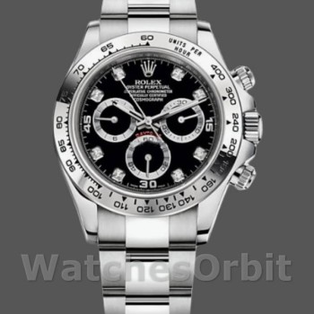 Men's Rolex Cosmograph Daytona-116509, 40mm, White Gold, Black Dial, Men’s Black