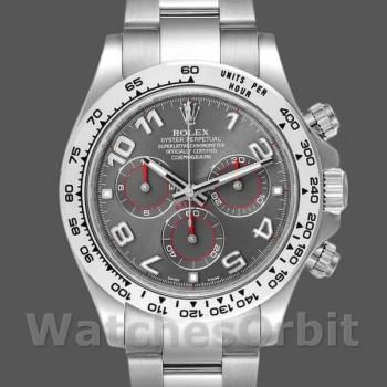 Men's Rolex Cosmograph Daytona-116509, 40mm, White Gold, Gray Arabic Dial, Men’s Grey