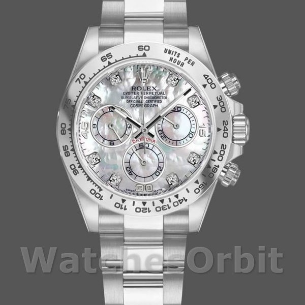 Mens Rolex Cosmograph Daytona-116509, 40mm, White MOP Dial, Men’s MOP Replica Watch Image