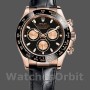Men's Rolex Cosmograph Daytona 40mm Men's-116515-Leather Strap-Black Dial Black