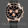 Mens Rolex Cosmograph Daytona 40mm Mens-116515LN-Rose Gold-Black Dial Black Replica Image