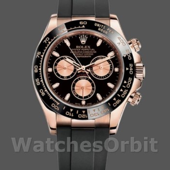 Men's Rolex Cosmograph Daytona 40mm Men's-116515LN-Rose Gold-Black Dial Black